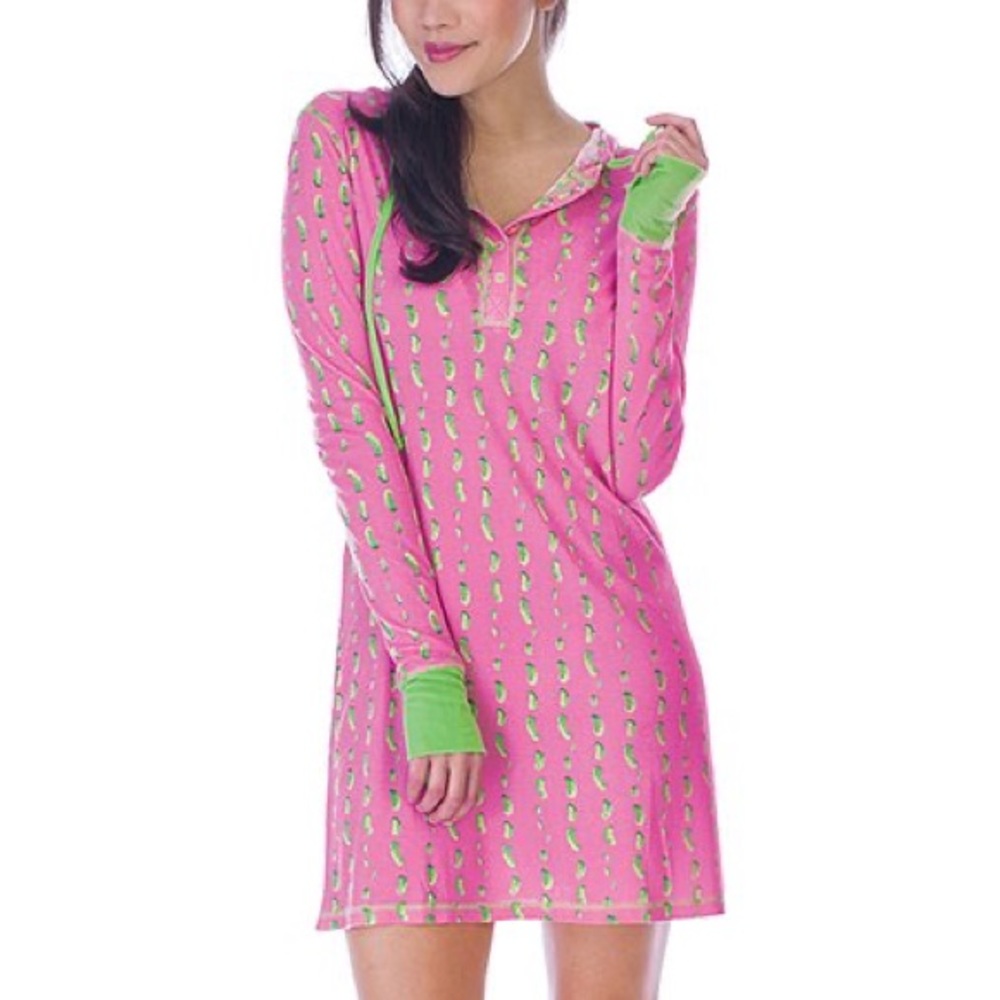 Munki Munki Pink Pickle Henley Nightgown